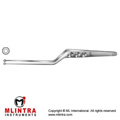 Heifetz Tumor Grasping Forceps Bayonet Shaped Stainless Steel, 22 cm - 8 3/4" Tip Size 5.0 mm Ø